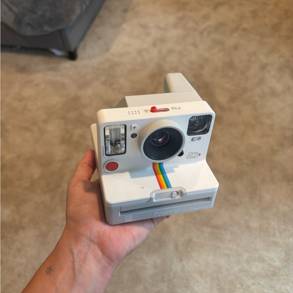 Polaroid OneStep Camera - White with Rainbow Accent